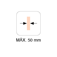 MAX. ÉPAISSEUR 50mm